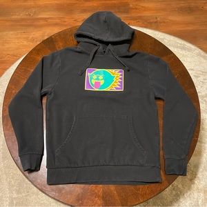 Men’s Pink Dolphin Ghost Room Pullover Hoodie Sweatshirt Medium Black